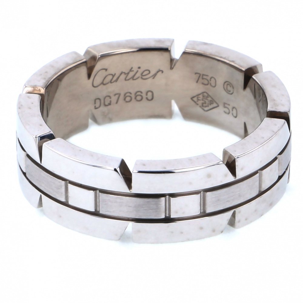 Cartier Tank Française #50 Ring 18K White Gold