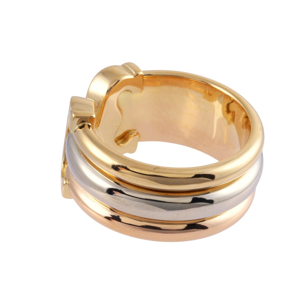 Cartier 2C Trinity Ring Tri-Gold
