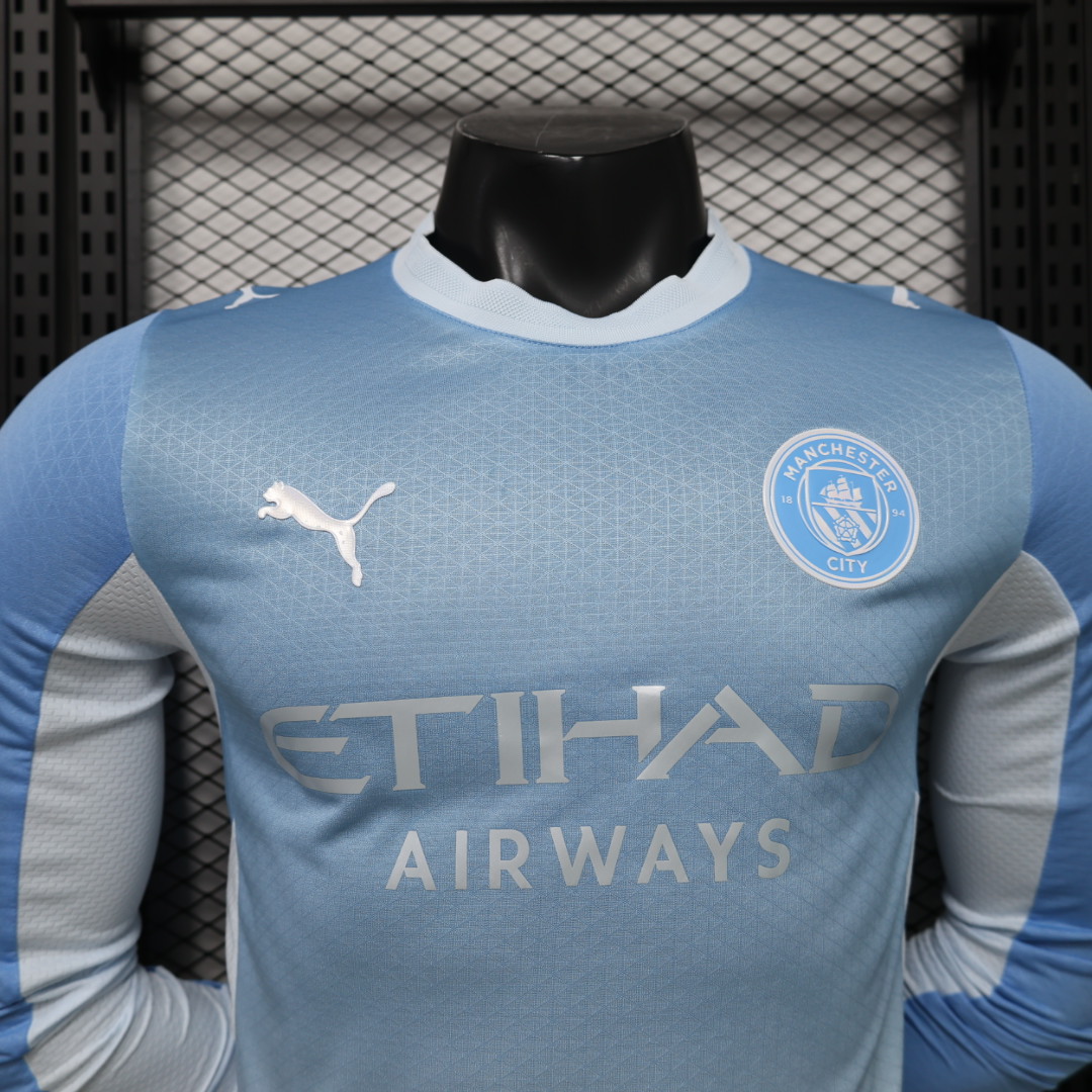 Player Version Manchester City 2026/27 Home Jersey Long Sleeves S-3XL 5