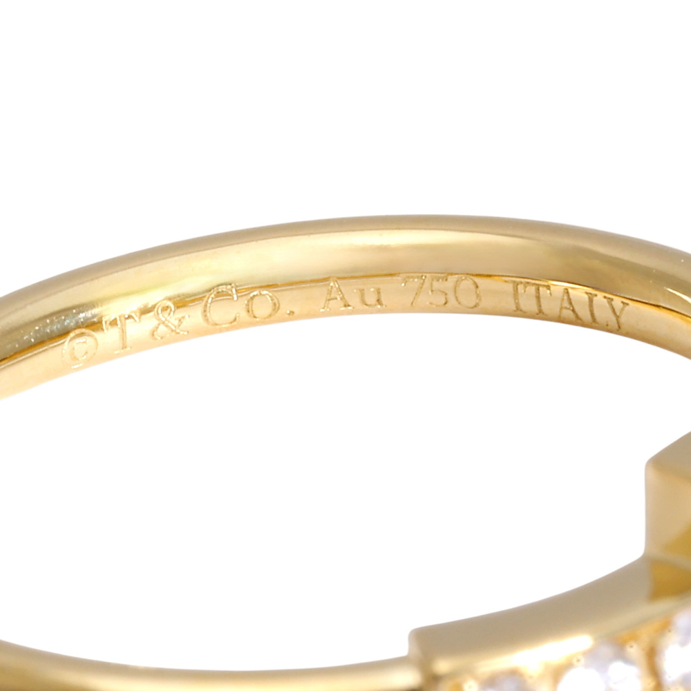 Tiffany & Co. Tiffany T Wire Ring 18K Yellow Gold Diamond 60147101