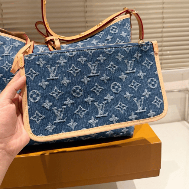 Louis Vuitton Carryall Denim Blue 15.3 Inches