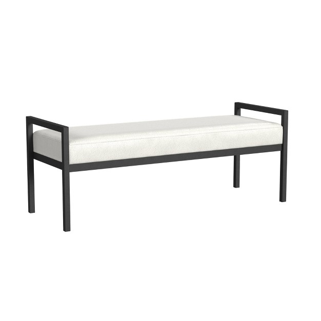 Modern Metal Bench Homepop