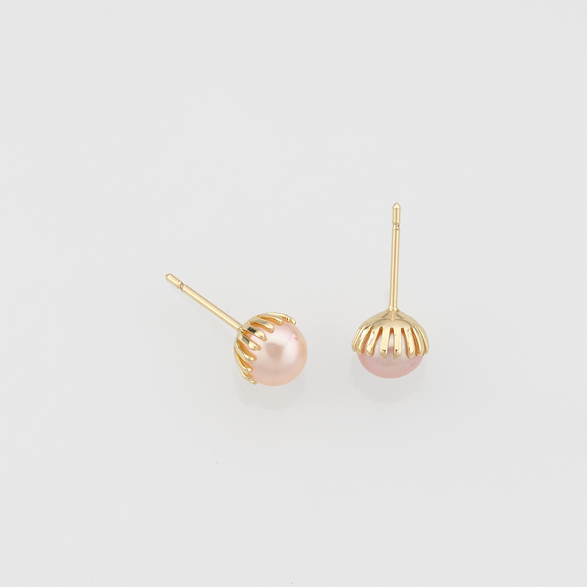 18K Gold Filled Oval Stud Earrings,Pearl Earrings,Minimalist Earring,Dainty Earrings,Gift for Wife