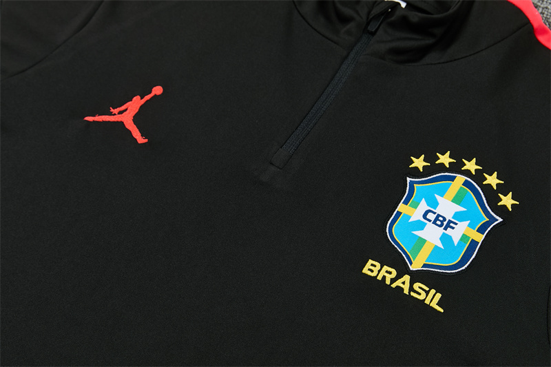Adult / Kids 2627 Brazil Half Zipper Training Suit