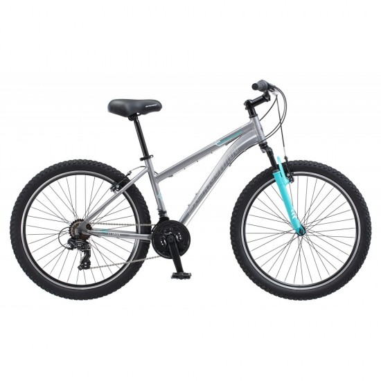 Sidewinder Mountain Bike, 26-inch wheels, womens frame, silver/blue