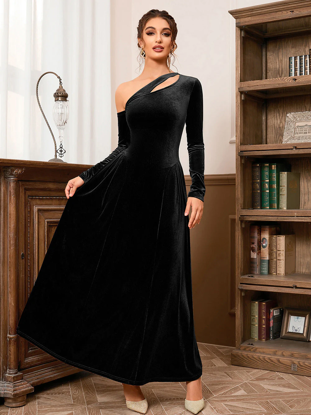 One Shoulder Maxi Dress | Formal Evening GownClistos
