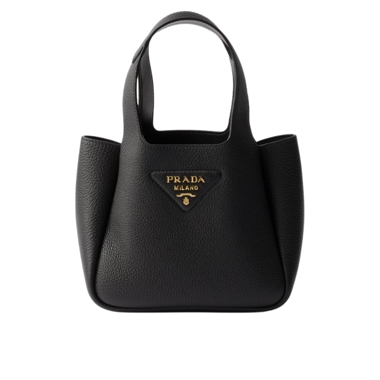 Prada Leather Mini Handbag Black 18Cm