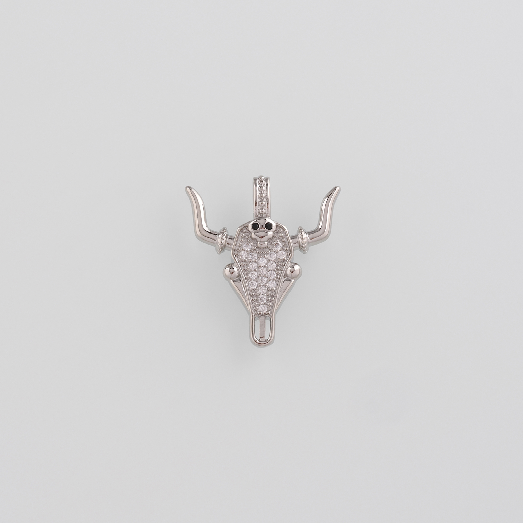18K Gold Filled Cow Head Pendant,Animal Charm,Cow Earrings Necklace for DIY Jewelry Making Supply