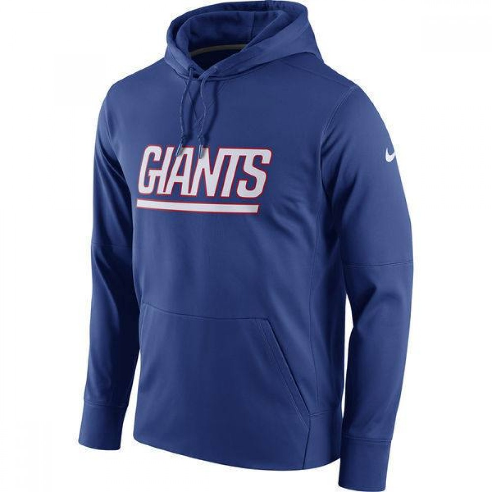 Men's New York Giants Royal Club Therma NFL Pullover Hoodie