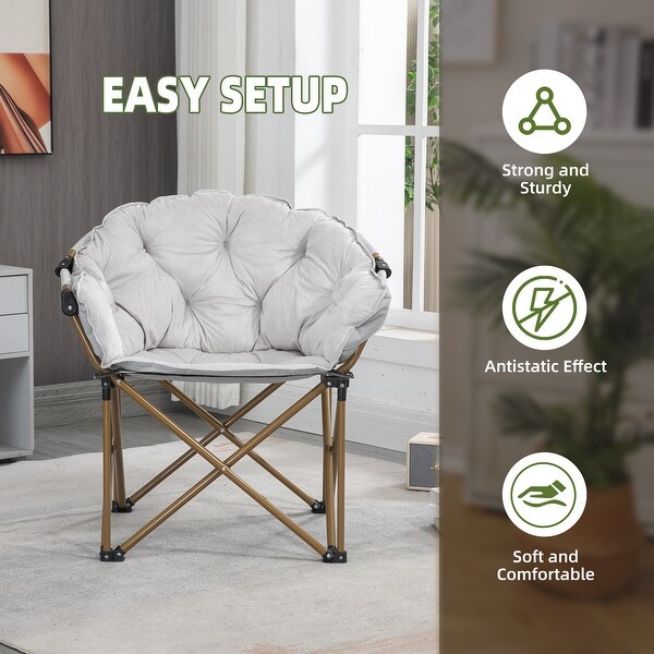 Moon chair folding lounge chair,balcony leisure lunch break backrest lazy chair,bedroom single person small sofa