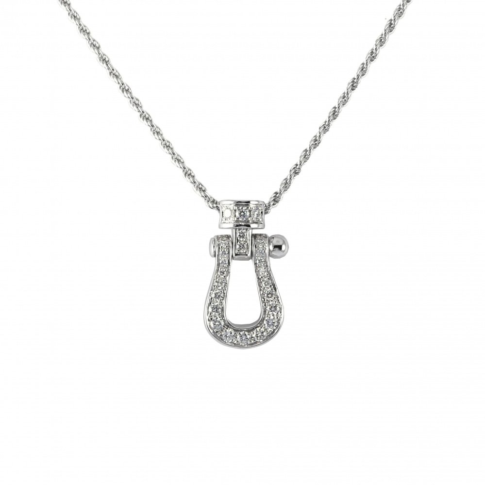 FRED Force 10 Necklace 18K White Gold Diamond