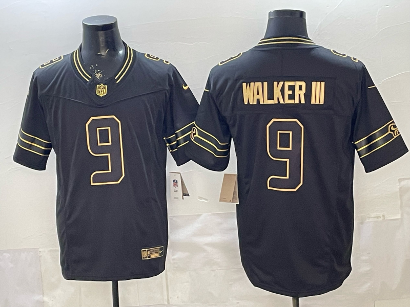 Men's Seattle Seahawks Kenneth Walker III #9 Black Player Game Jersey