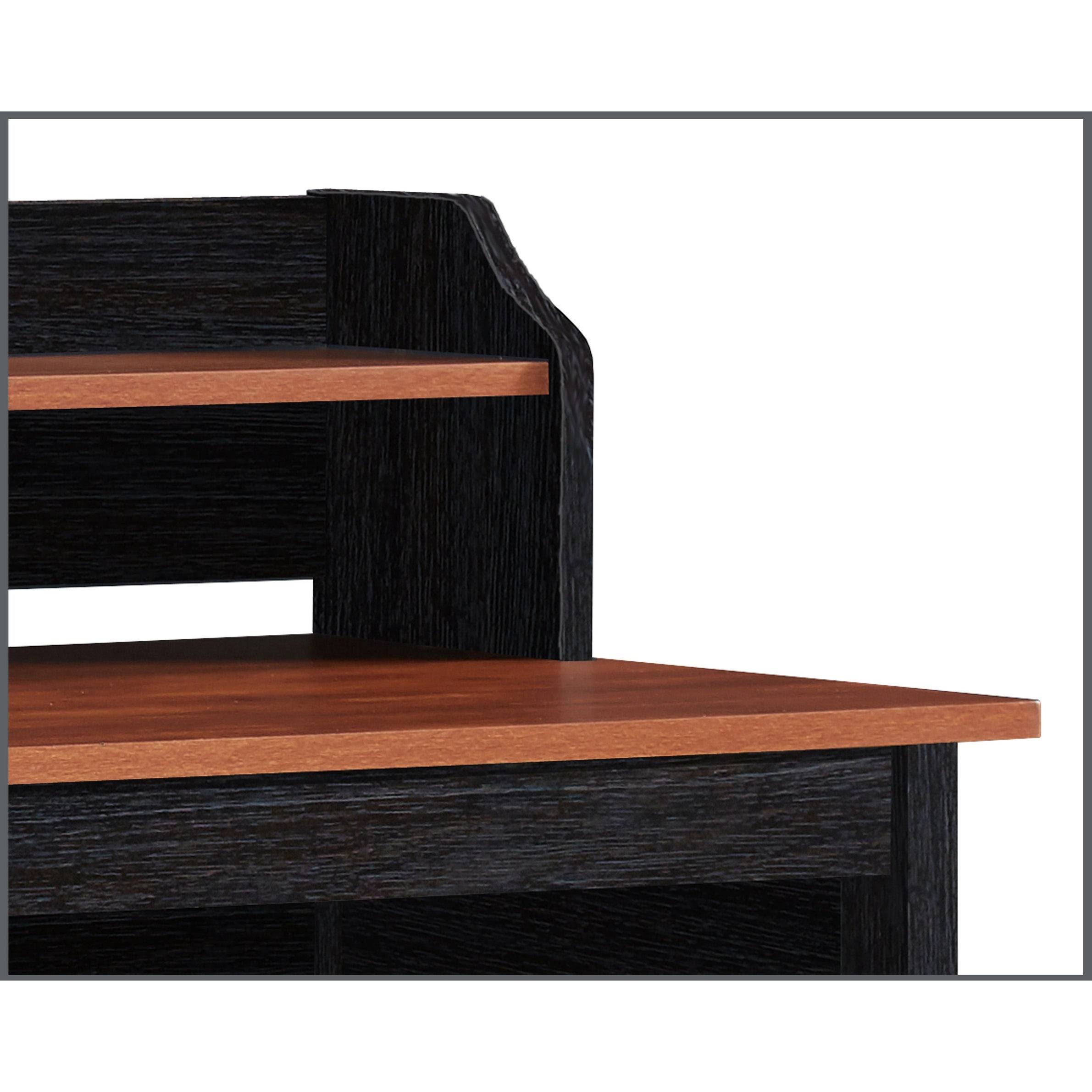 Saint Birch Finley Teak 47-inch Writing Desk with Hutch - Gray Oak