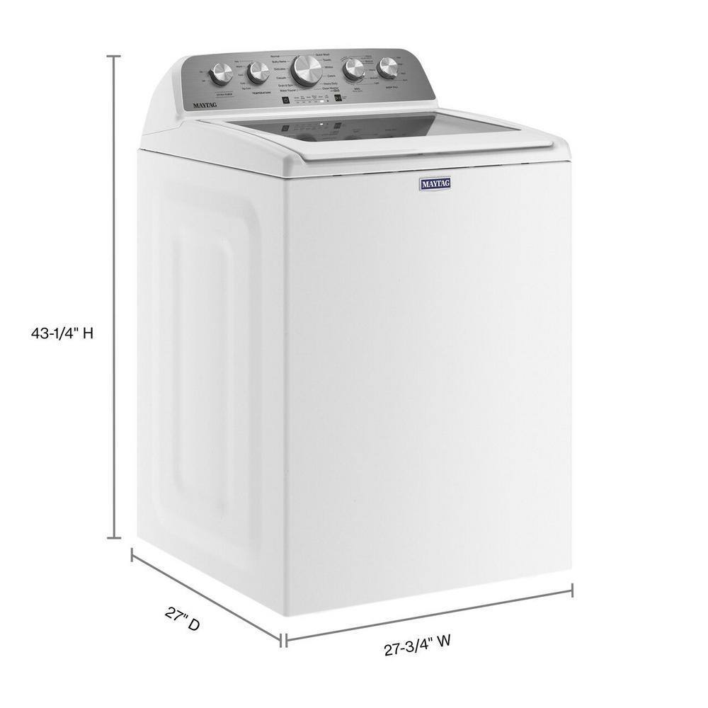 2026 4.8 cu. ft. Top Load Washer with Extra Power Boost, White – MVW5430MW