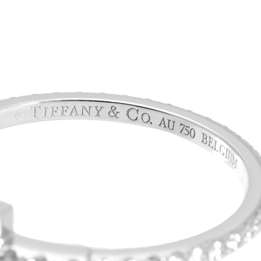Tiffany & Co. Tiffany T Diamond Wire Band Ring 18K White Gold 60148897