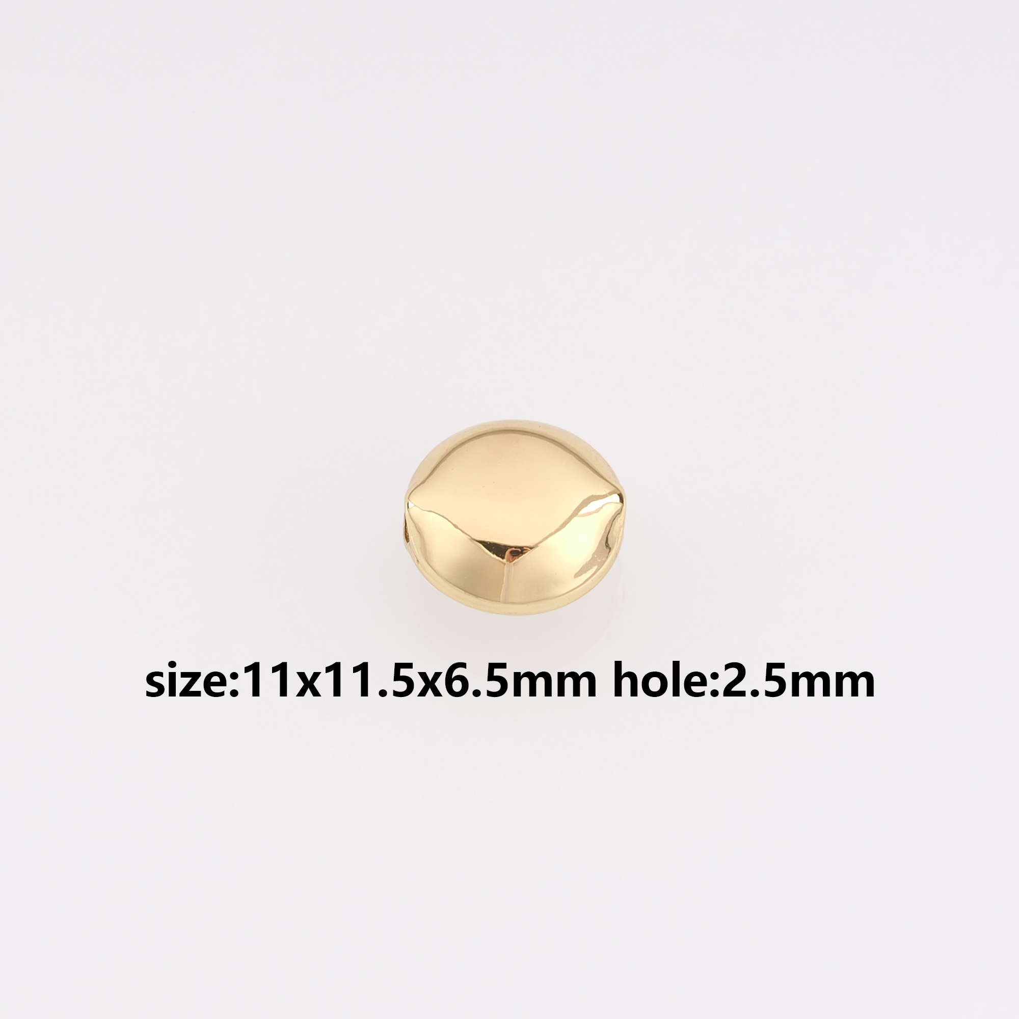 18K Gold Filled Round Flat Spacer Beads,Round Spacer Beads,DIY Jewelry Making Supply