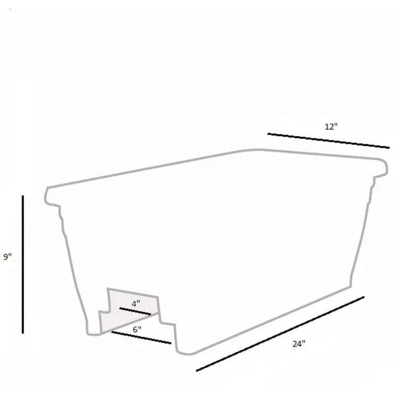 The HC Companies (#SPX24DB0A1) Deck Rail Box Planter, White 24″