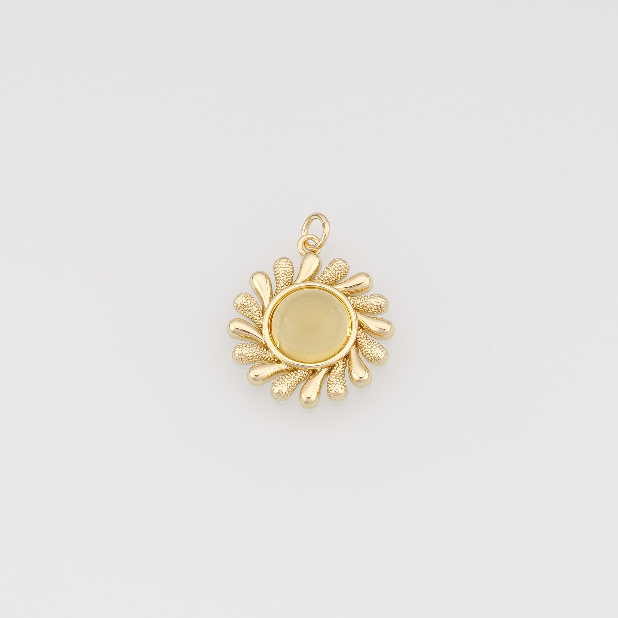 18K Gold Filled Daisy Pendant,Dainty Flower Charm Earrings Necklace for DIY Jewelry Making Supply