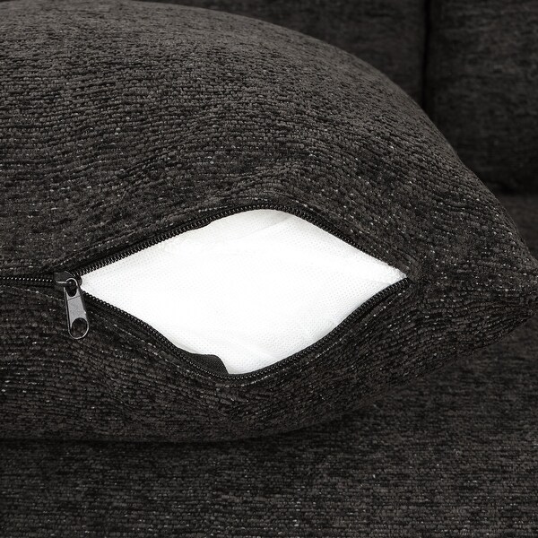 Modern LShape 3 Seat Reversible Sectional Sofa