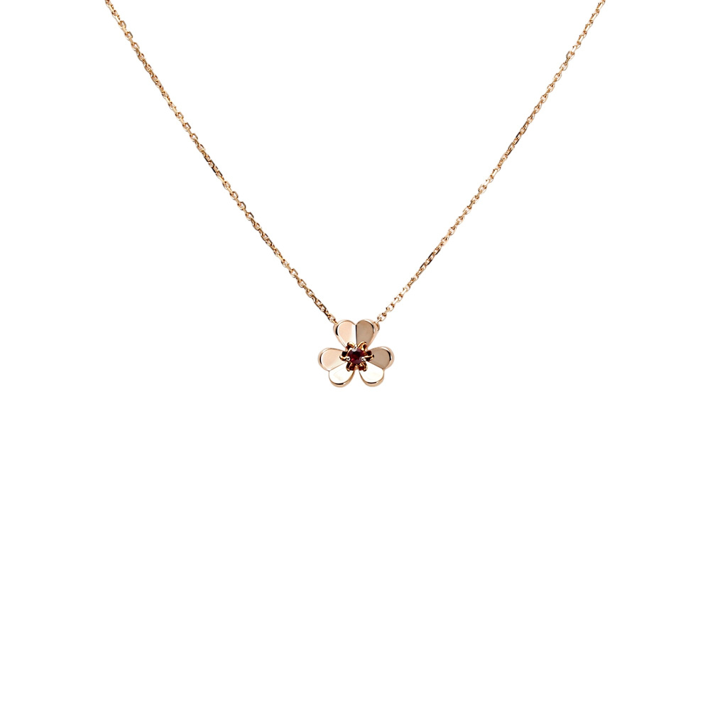 Van Cleef & Arpels Frivole Necklace 18K Rose Gold Ruby VCARP7S800