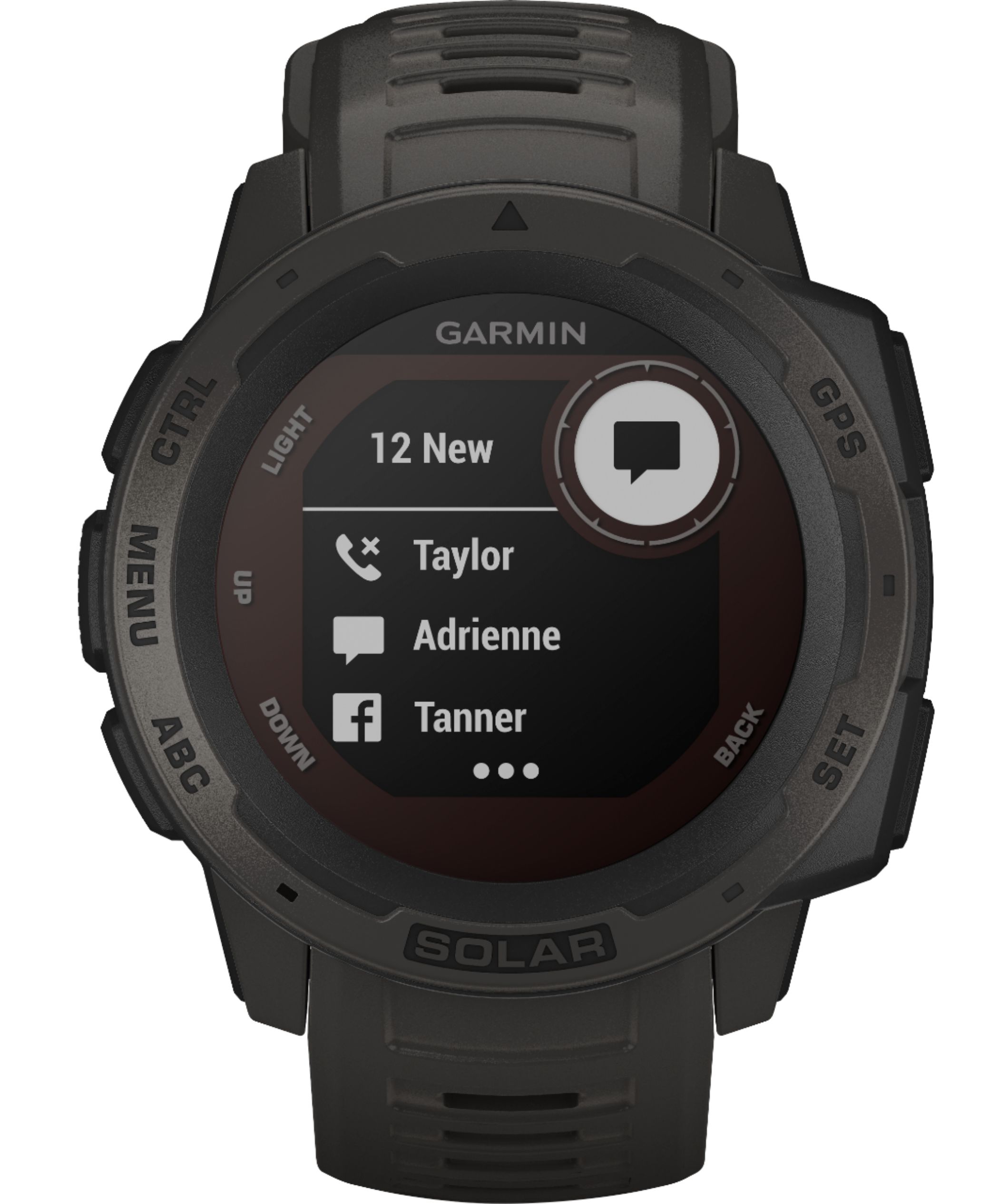 Garmin - Instinct Solar Smartwatch 45mm Fiber-Reinforced Polymer - Graphite