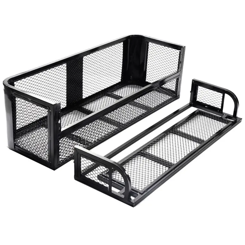 Universal ATV Cargo System – Front Basket & Rear Drop Rack Combo with Steel Mesh Surface
