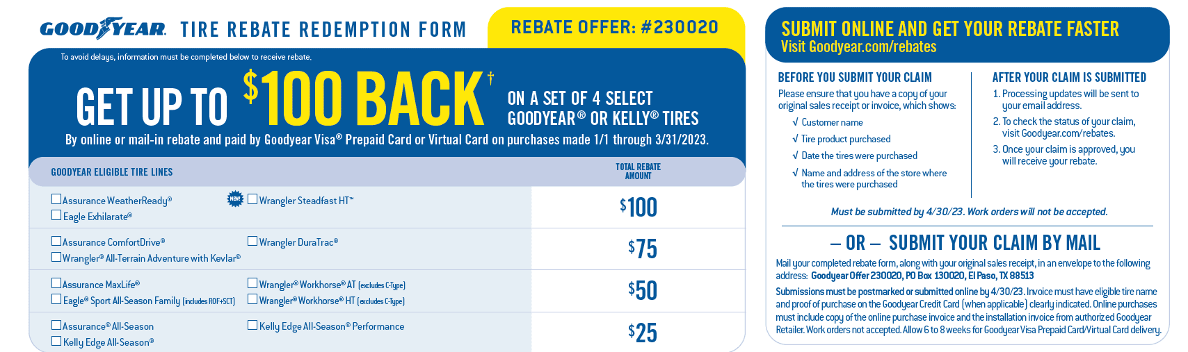 Goodyear Wrangler DuraTrac 265/70R17 115 S Tire.