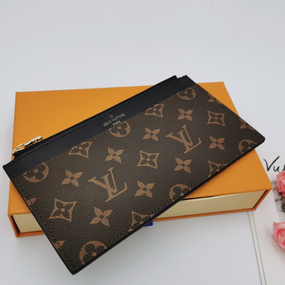 Louis Vuitton Slim Purse Monogram Brown 7.9 Inches M80348