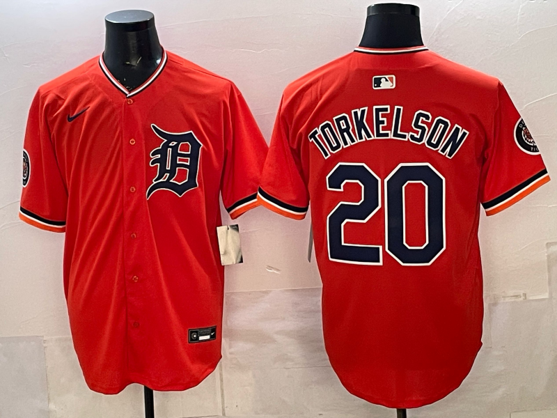 Men's Detroit Tigers Spencer Torkelson #20 Orange Alternate Stadium Jersey