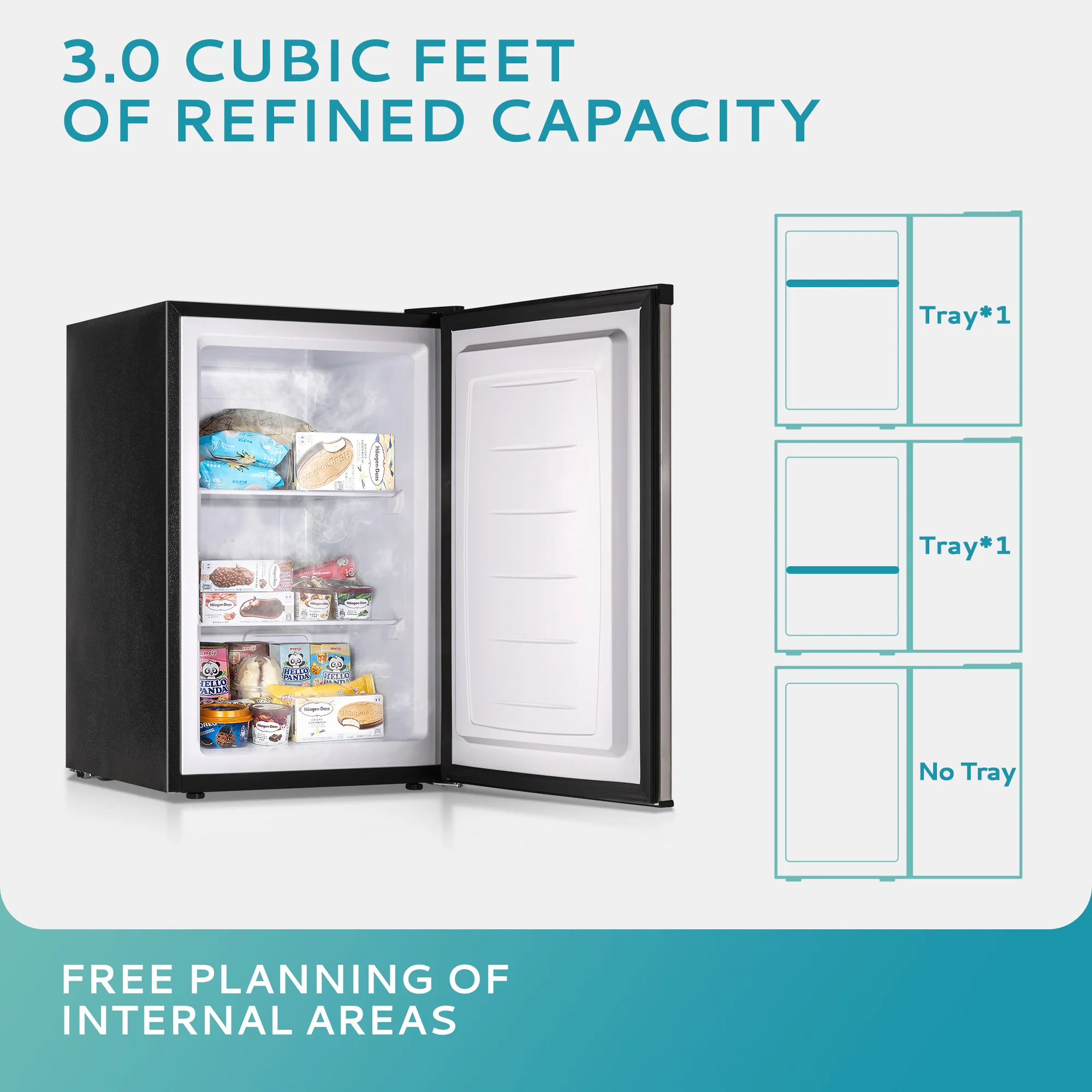 Compact Mini Freezer, Upright freezer Rapid Cooling