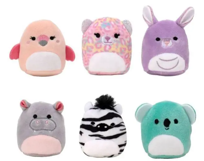 Squishmallows Squishville! Wildlife Squad Mini Plush 6-Pack Set