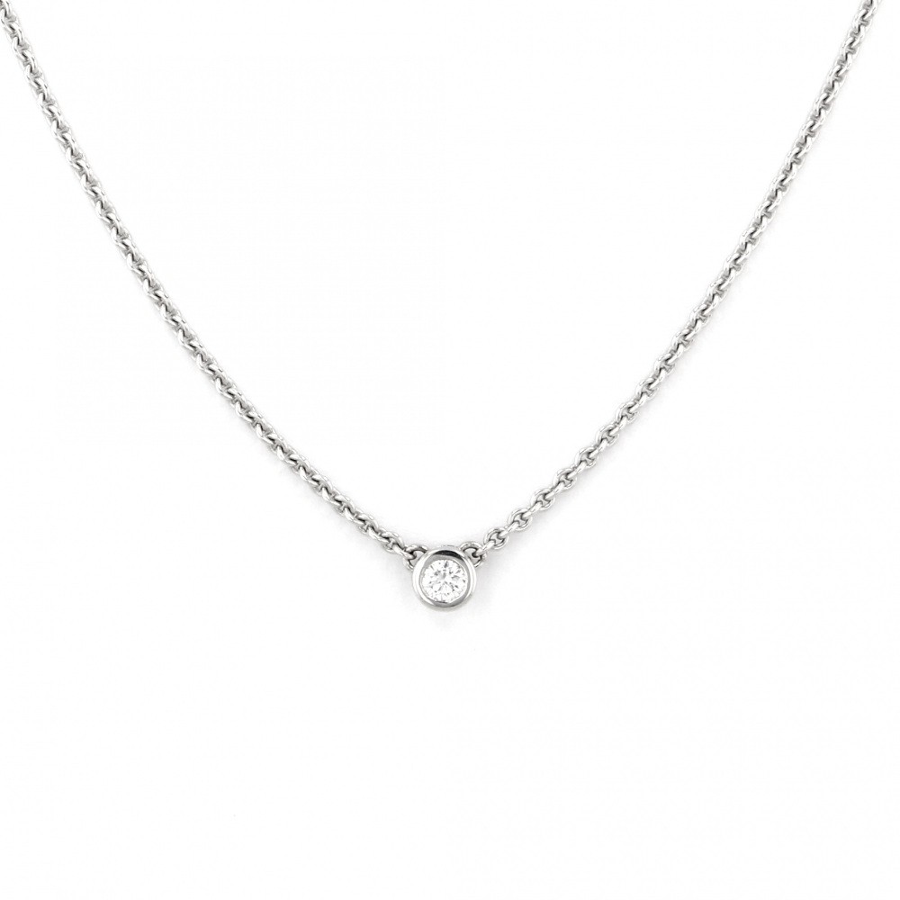 Tiffany & Co. By the Yard Single Diamond Necklace 18K White Gold