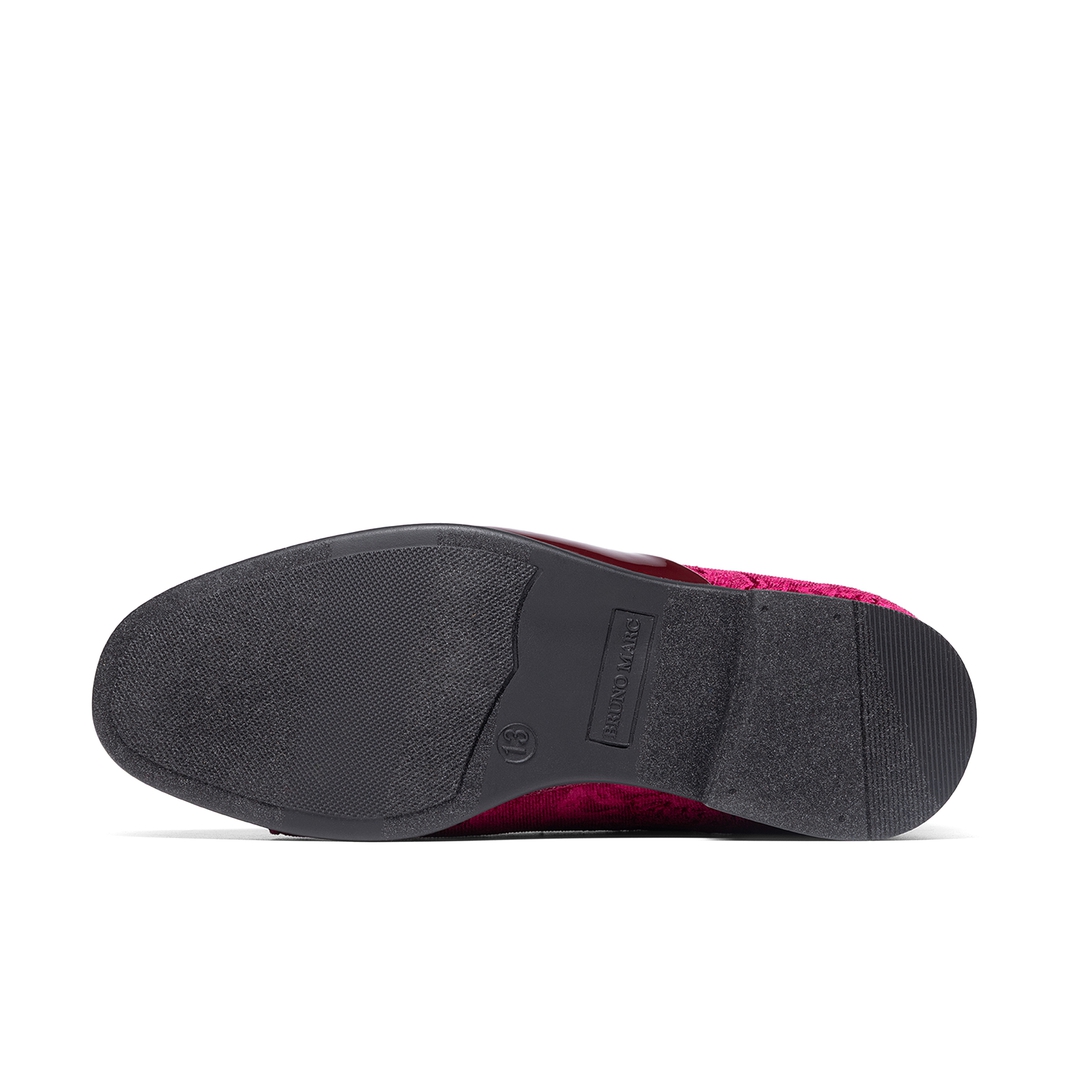 Boys Dress Shoes Formal Patent Velvet Tuxedo Oxford Shoes