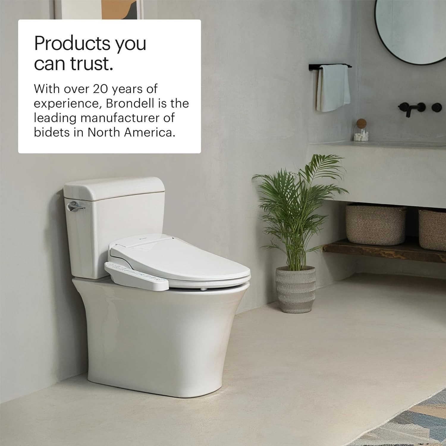 Elongated Electric Bidet Toilet Seat with Heated Seat & Oscillating Nozzle, Warm Air Dryer