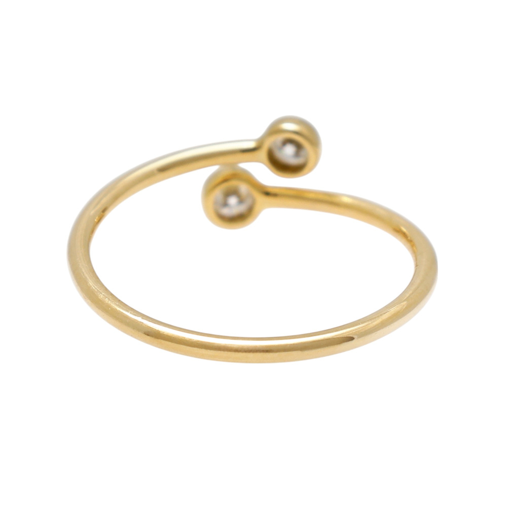Tiffany & Co. Elsa Peretti Diamond Hoop Ring 18K Yellow Gold 60152540