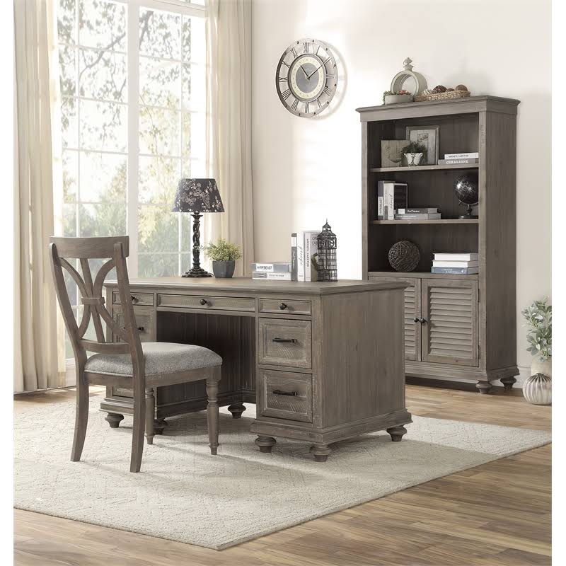 Lexicon Cardano Wood Bookcase in Driftwood Light Brown