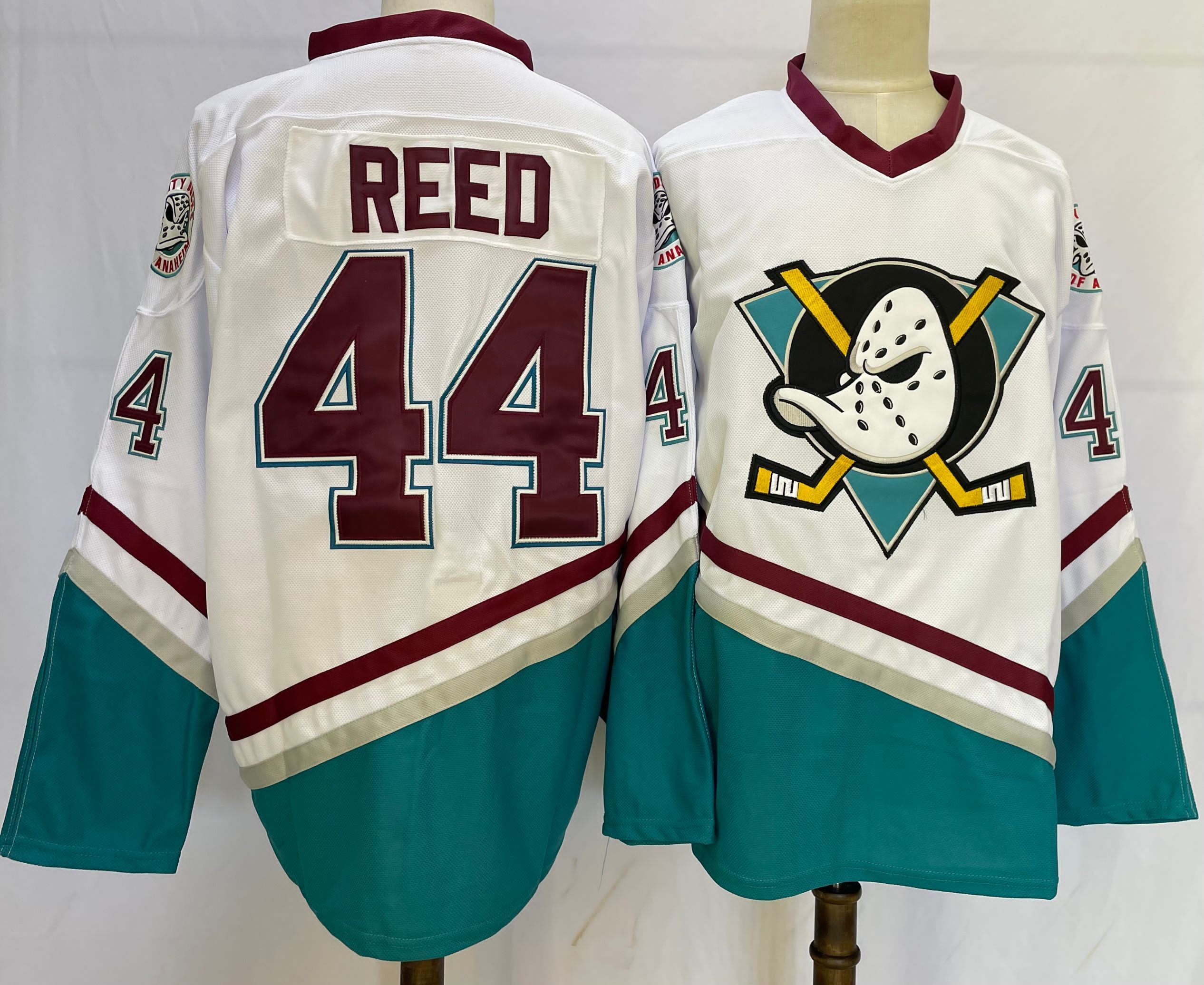 Men's Anaheim Ducks Dean Reed #44 White Player Jersey