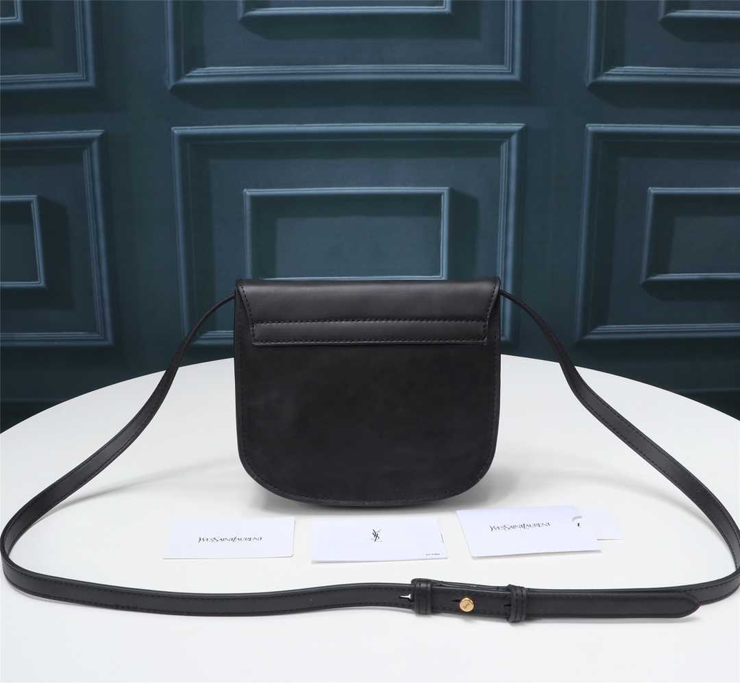 Saint Laurent Kaia Small Satchel In Smooth Vintage Leather Black