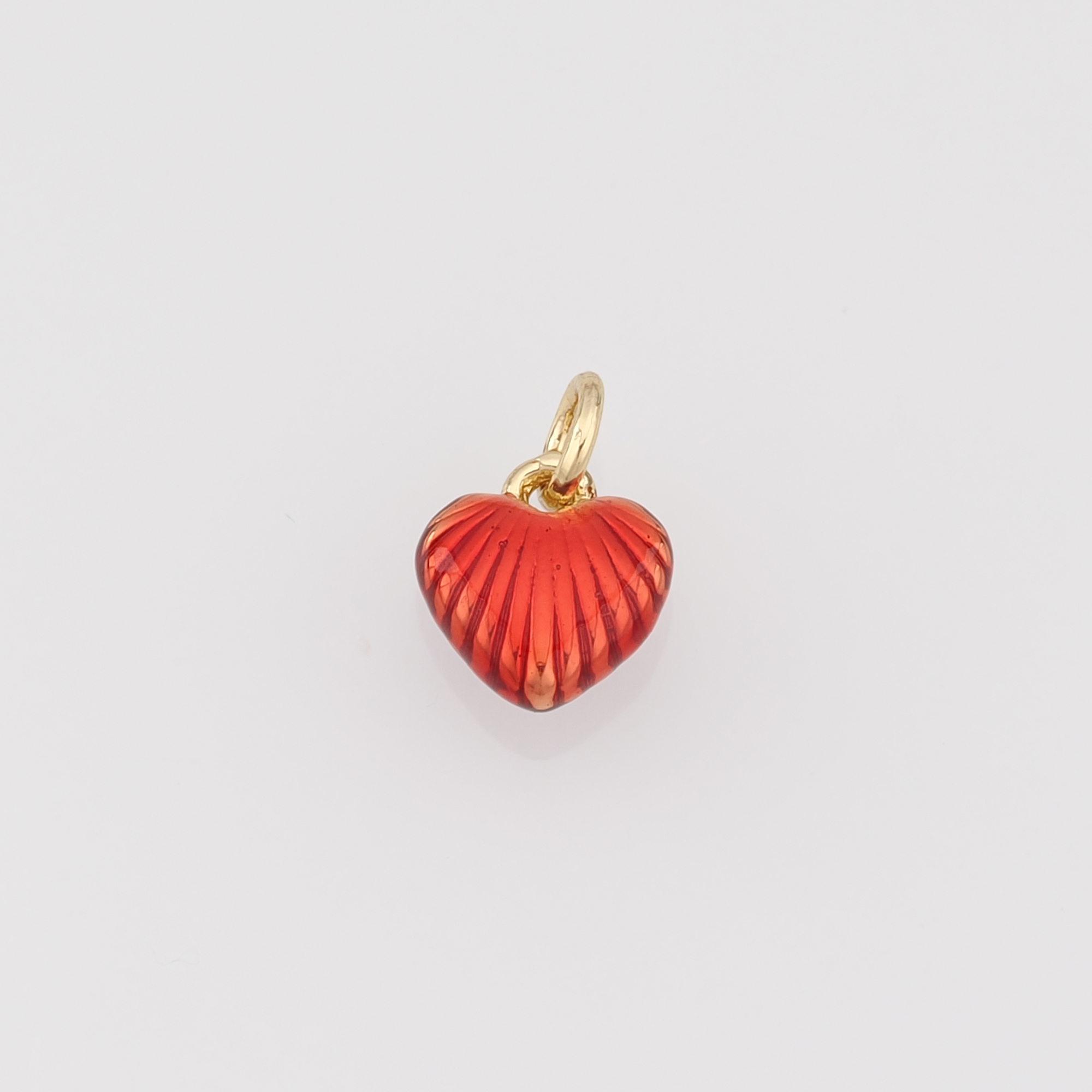18K Gold Filled Heart Pendant,Enamel Heart Charm Earrings Necklace for DIY Jewelry Making Supply