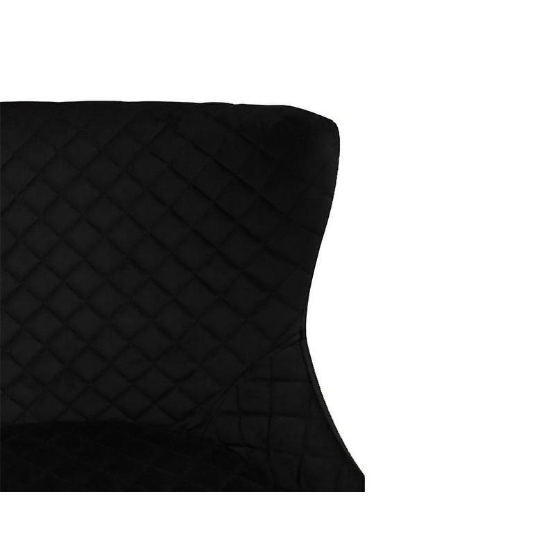 Best Master Furniture Modern Black Velvet Fabric Chair, Set of 2
