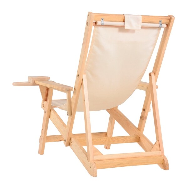 Romantic Collection Canvas Sling Chair with Cup Holder