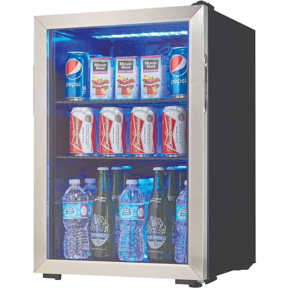 Danby - 95-Can Beverage Cooler - Stainless Steel