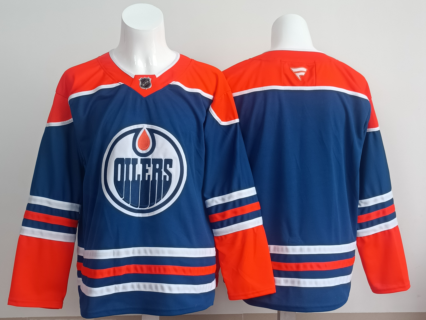 Men's Edmonton Oilers Fanatics Royal Home Premium Blank Jersey