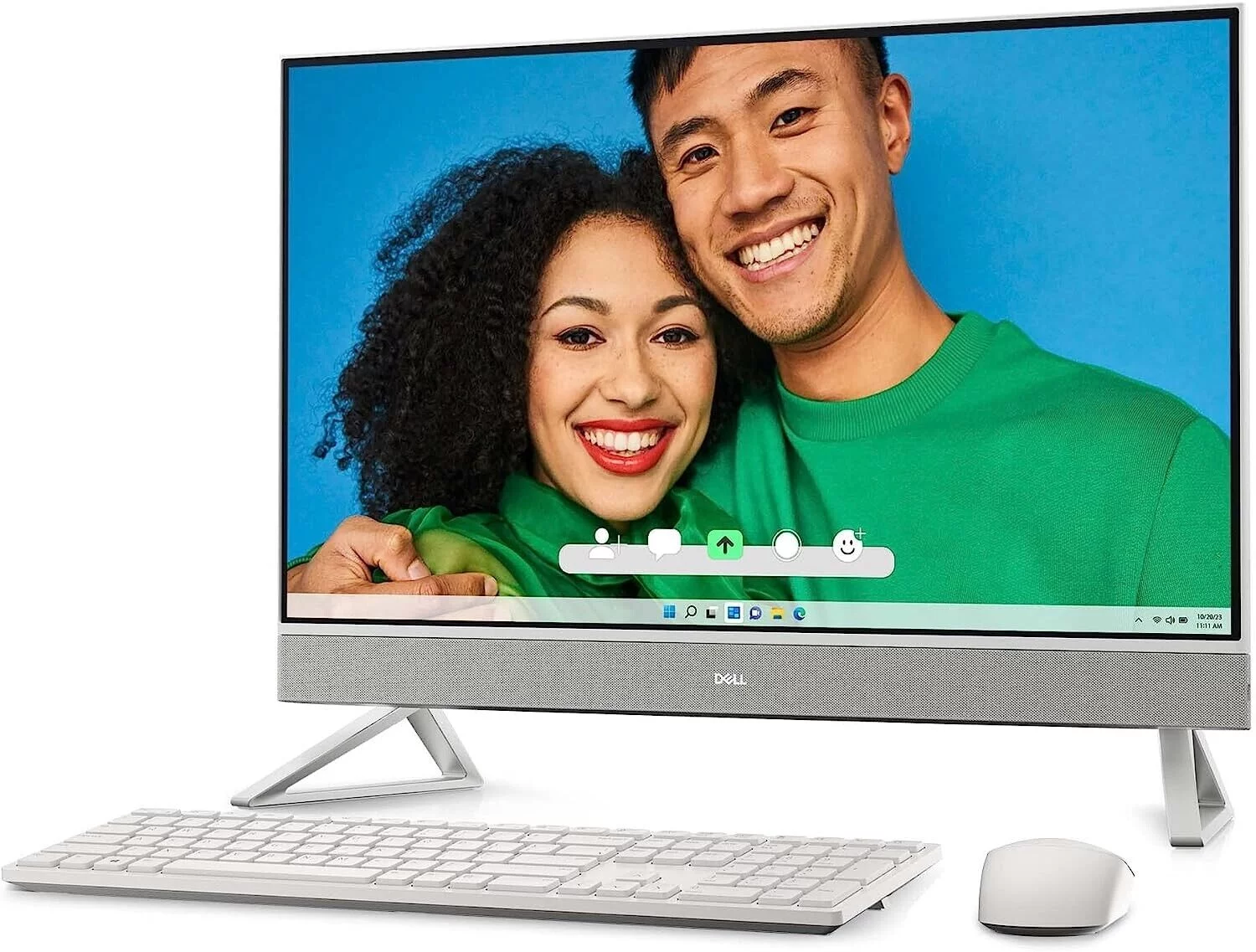 Dell Inspiron 27 7720 All-in-One - 27-inch FHD Display, Intel Core i7-1355U, 16GB DDR4 RAM, NVIDIA GeForce MX550 GDDR6 Graphics, Windows 11 Home, Services Included - White