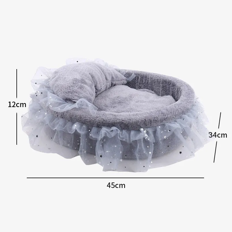 Soft Lace Princess Cat Bed