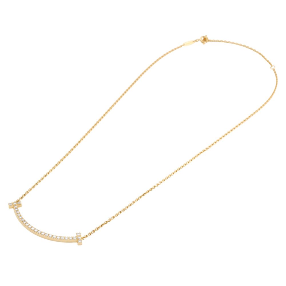 Tiffany & Co. Tiffany T Smile Necklace 18K Yellow Gold Diamond 67513215
