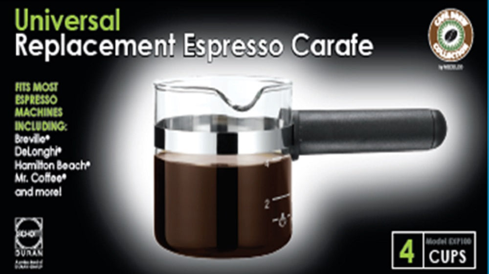 Caf�� Brew Replacement Espresso Carafe in Glass Material, Black Handle
