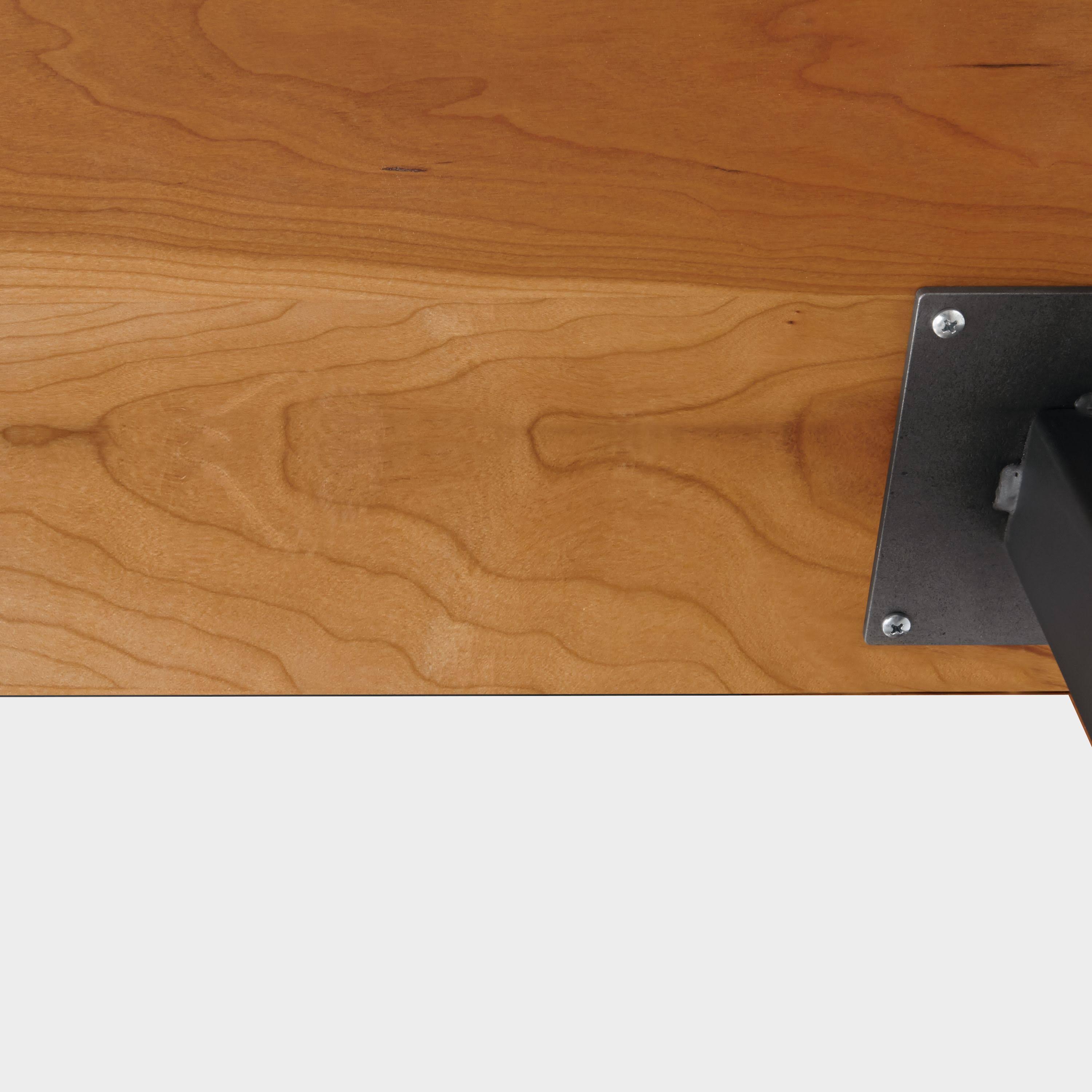 Room u0026 Board | Modern Parsons Leg 48W 24d Table w/ 2x22 Leg | Cherry Top w/ Natural Steel Base