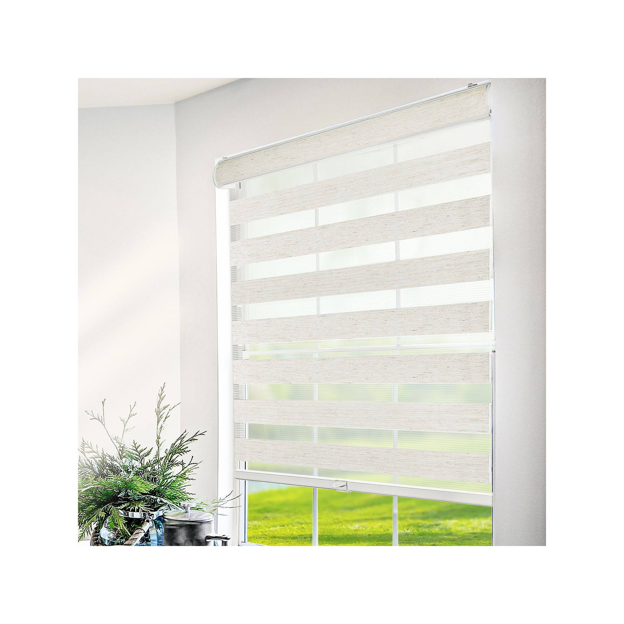 Chicology Everyday Cordless Zebra Shades, Basic Natural, Size: 52 inch x 72 inch