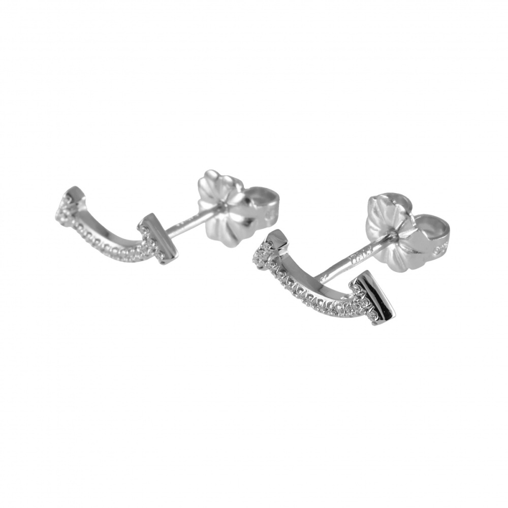 Tiffany & Co. Tiffany T Smile Earrings 18K White Gold 60150739